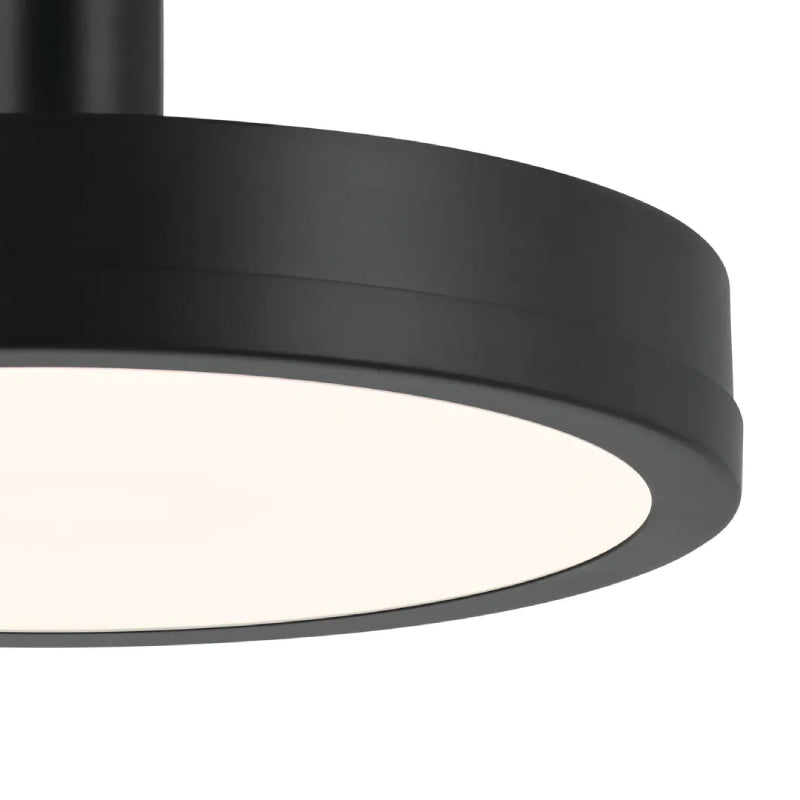 Kichler 52589 Riu 1-lt 14" LED Semi Flush-Black