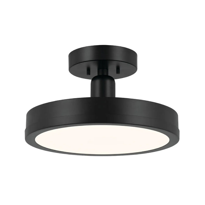Kichler 52589 Riu 1-lt 14" LED Semi Flush-Black
