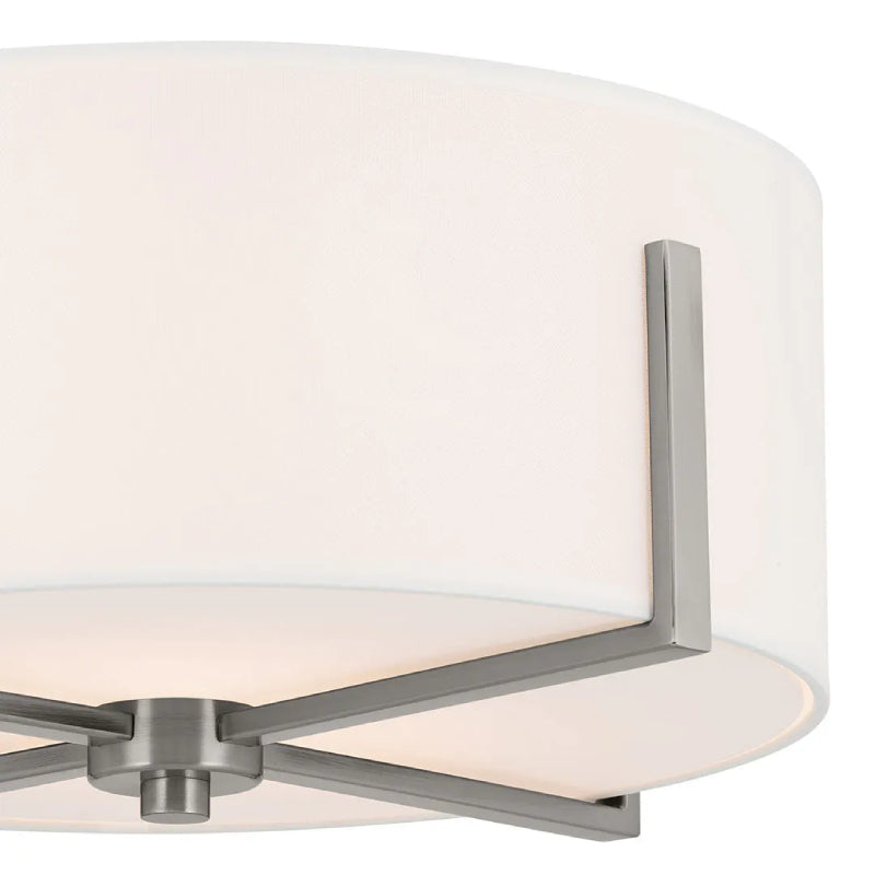 Kichler 52593 Malen 2-lt 16" Flush Mount-Classic Pewter