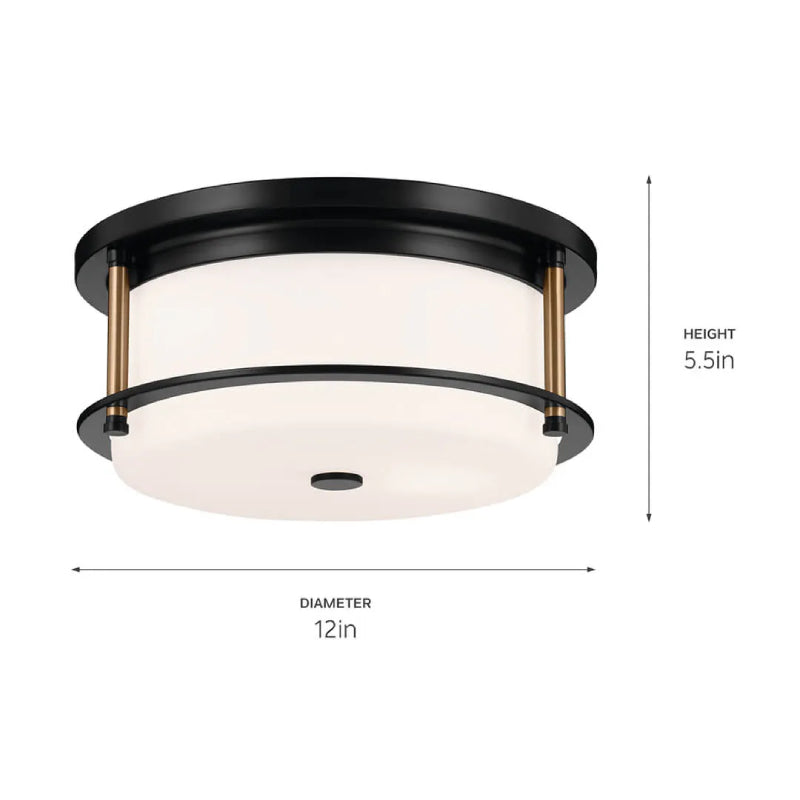 Kichler 52595 Brit 2-lt 12" Flush Mount