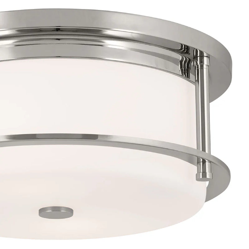 Kichler 52595 Brit 2-lt 12" Flush Mount-Polished Nickel