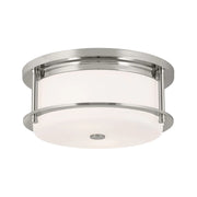 Kichler 52595 Brit 2-lt 12" Flush Mount-Polished Nickel