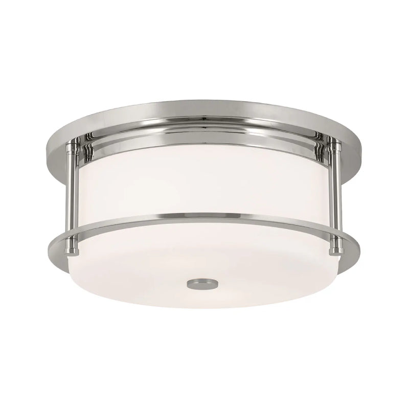 Kichler 52595 Brit 2-lt 12" Flush Mount-Polished Nickel
