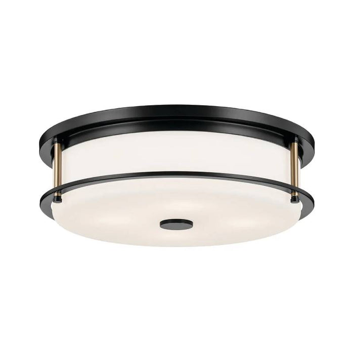Kichler 52597 Brit 4-lt 18" Flush Mount-Black with Champagne Bronze