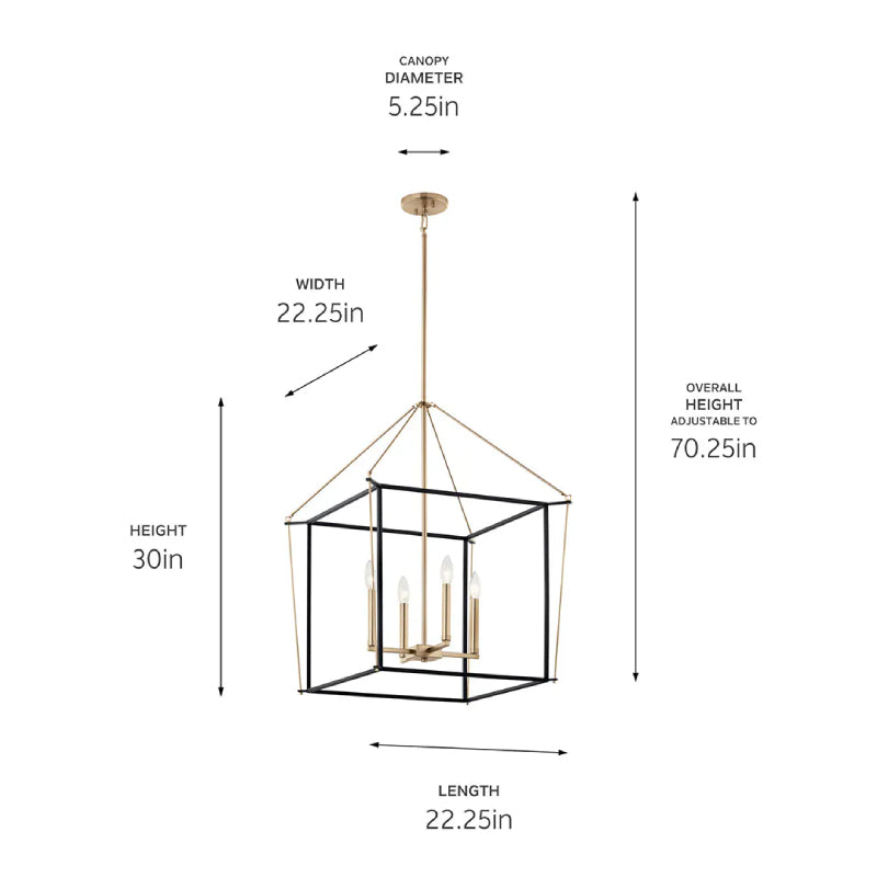 Kichler 52627 Eisley 4-lt 22" Pendant