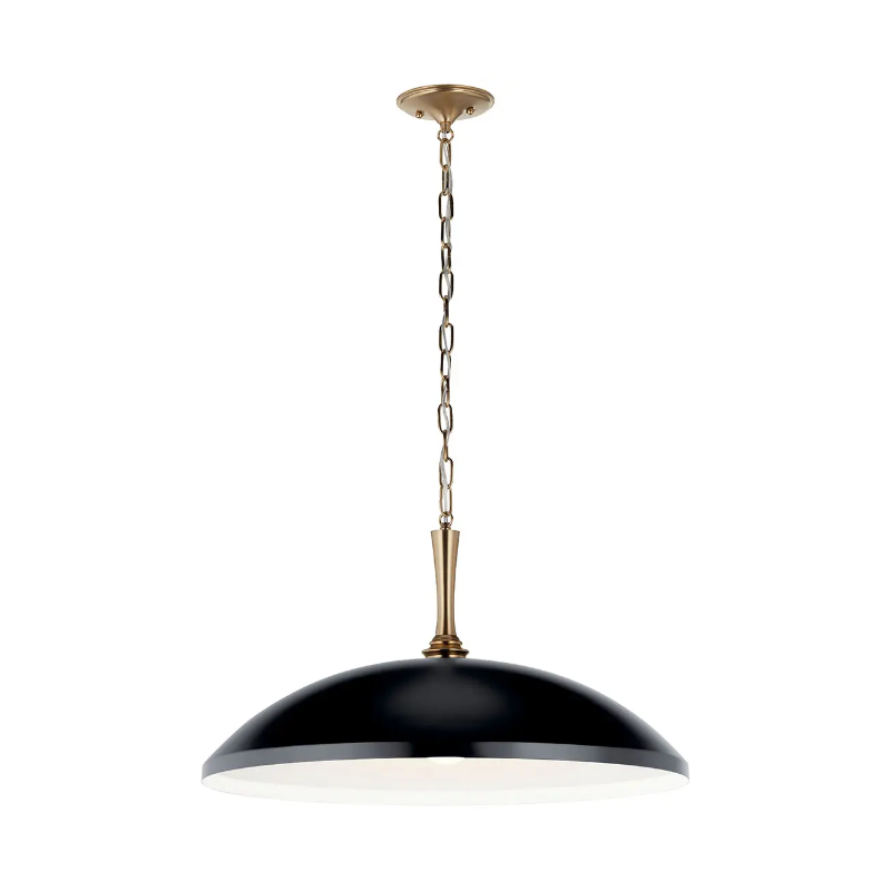 Kichler 52637 Delarosa 1-lt 24" Pendant - Black/Champagne Bronze