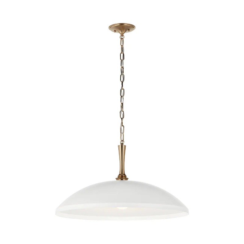 Kichler 52637 Delarosa 1-lt 24" Pendant - White/Champagne Bronze