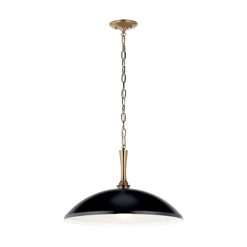 Kichler 52638 Delarosa 1-lt 20" Pendant-Black with Champagne Bronze