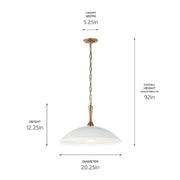 Kichler 52638 Delarosa 1-lt 20" Pendant
