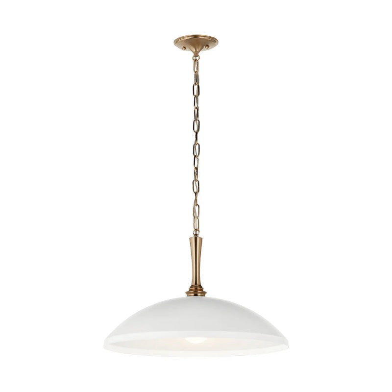 Kichler 52638 Delarosa 1-lt 20" Pendant-White with Champagne Bronze