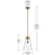 Kichler 52661 Marsailli 1-lt 12" Pendant