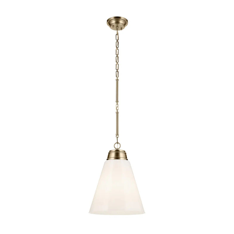 Kichler 52662 Marsailli 1-lt 16" Pendant - Champagne Bronze Opal Glass