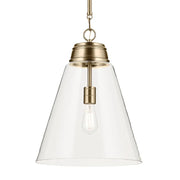 Kichler 52662 Marsailli 1-lt 16" Pendant - Champagne Bronze Clear Glass