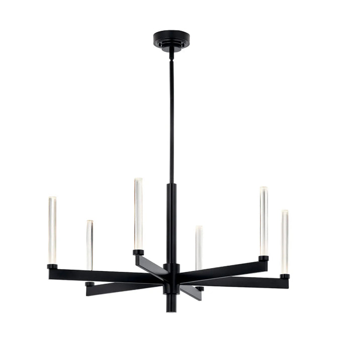 Kichler 52667 Sycara 6-lt 36" LED Chandelier-Black