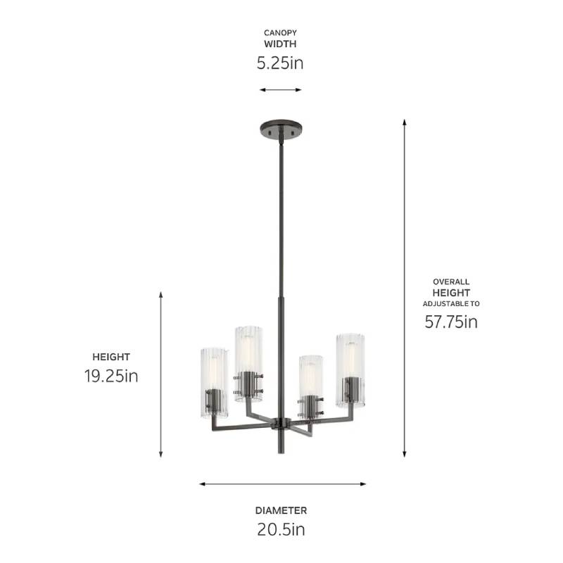 Kichler 52678 Velestino 4-lt 21" Chandelier