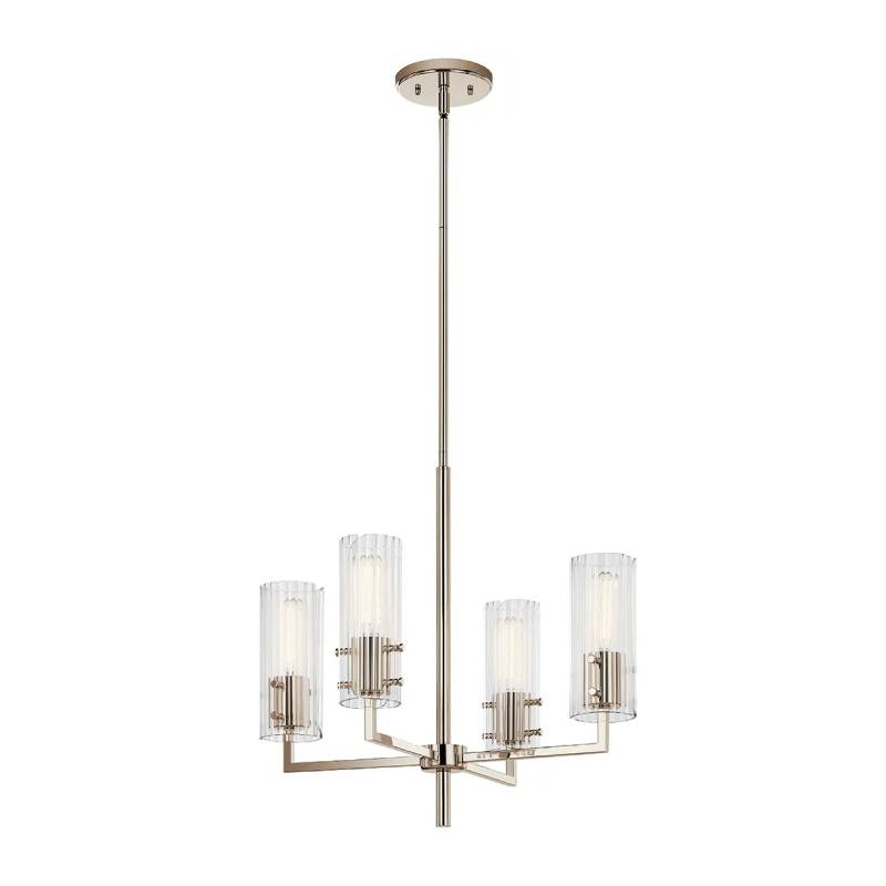 Kichler 52678 Velestino 4-lt 21" Chandelier-Polished Nickel