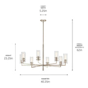 Kichler 52680 Velestino 8-lt 40" Chandelier