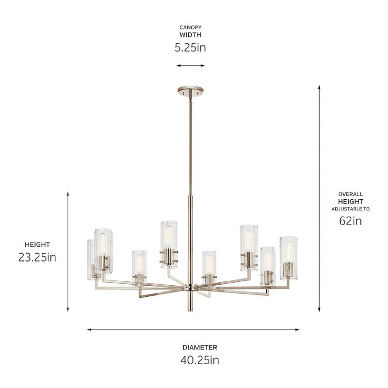 Kichler 52680 Velestino 8-lt 40" Chandelier