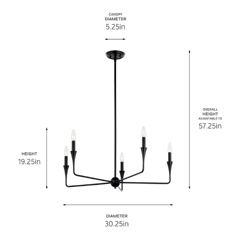 Kichler 52689 Alvaro 5-lt 30" Chandelier