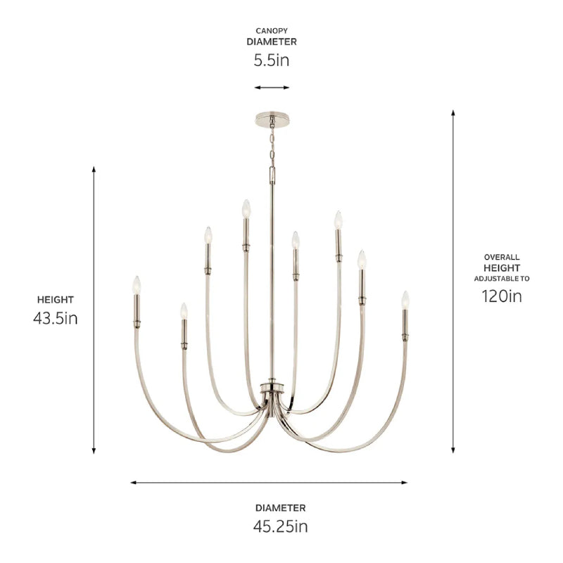 Kichler 52699 Malene 8-lt 45" Chandelier
