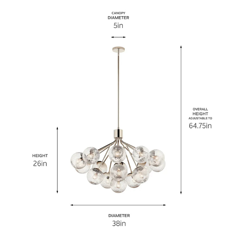 Kichler 52702 Silvarious 16-lt 38" Chandelier