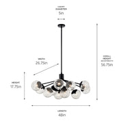 Kichler 52703 Silvarious 12-lt 48" Chandelier