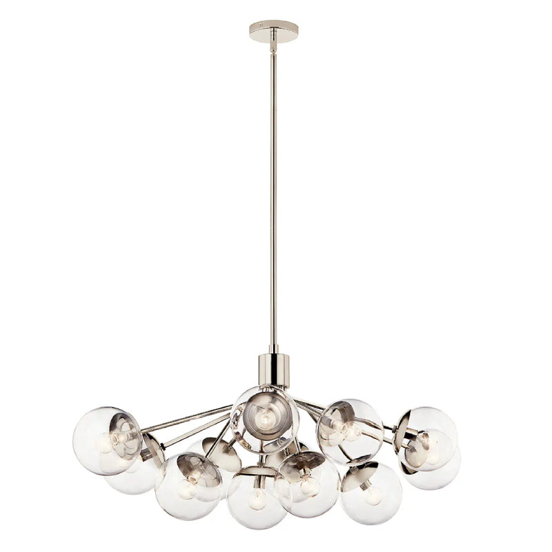 Kichler 52703 Silvarious 12-lt 48" Chandelier-Polished Nickel