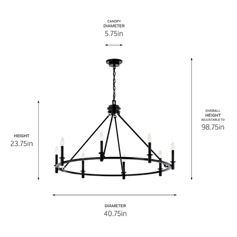 Kichler 52706 Carrick 8-lt 41" Chandelier