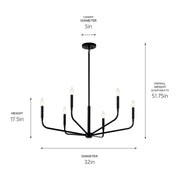 Kichler 52718 Madden 6-lt 32" Chandelier