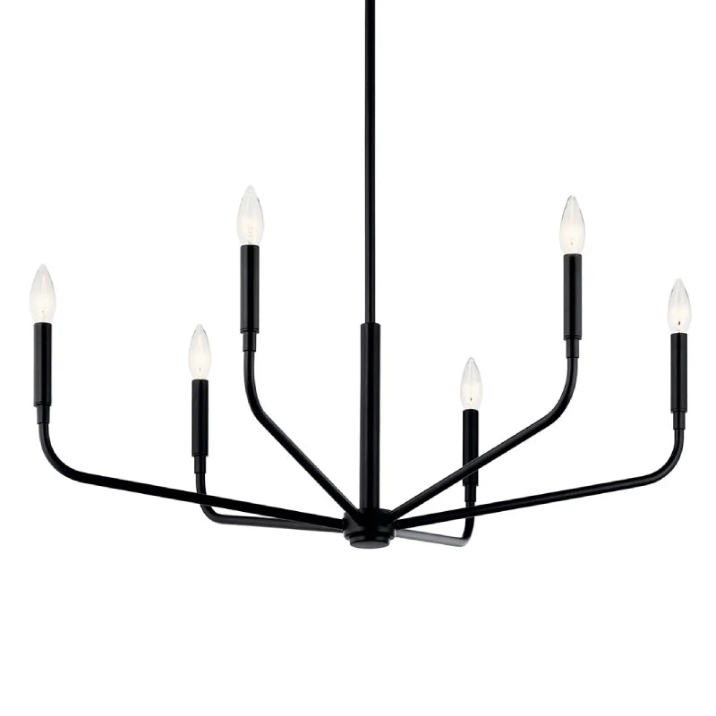Kichler 52718 Madden 6-lt 32" Chandelier-Black
