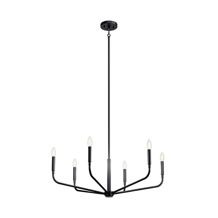 Kichler 52718 Madden 6-lt 32" Chandelier-Black