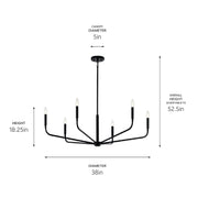 Kichler 52719 Madden 6-lt 38" Chandelier