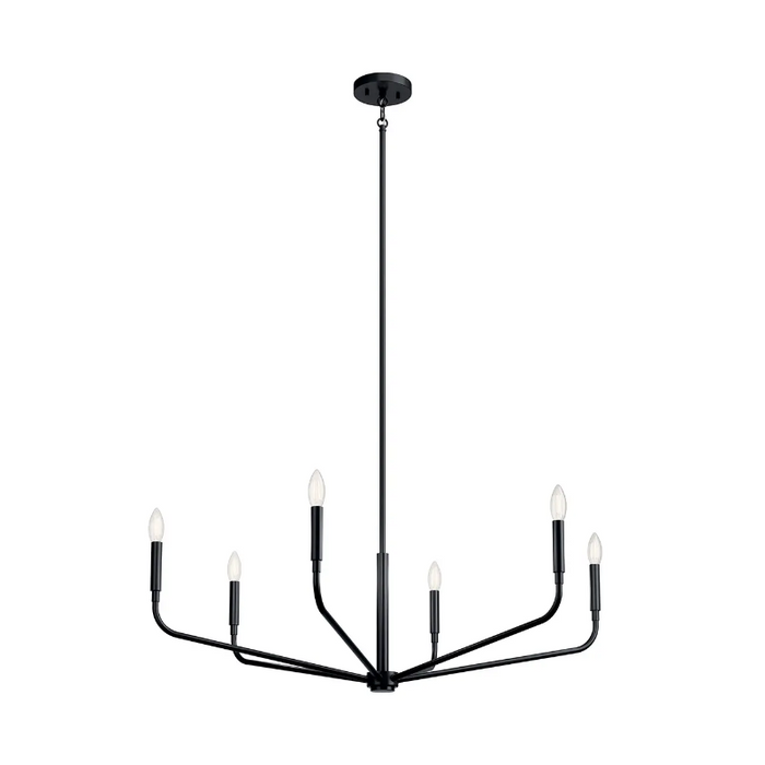 Kichler 52719 Madden 6-lt 38" Chandelier - Black