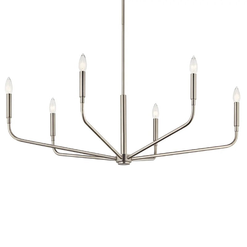 Kichler 52719 Madden 6-lt 38" Chandelier-Brushed Nickel