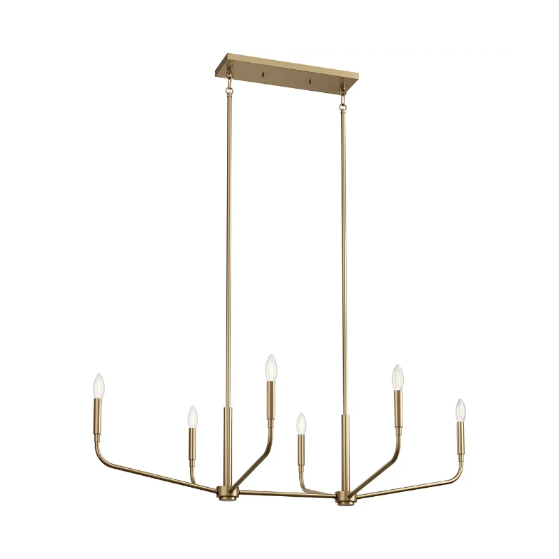 Kichler 52721 Madden 6-lt 45" Linear Chandelier - Champagne Bronze