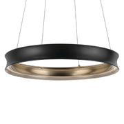 Kichler 52746 Larousse 1-lt 30" LED Chandelier - Black/Champagne Bronze