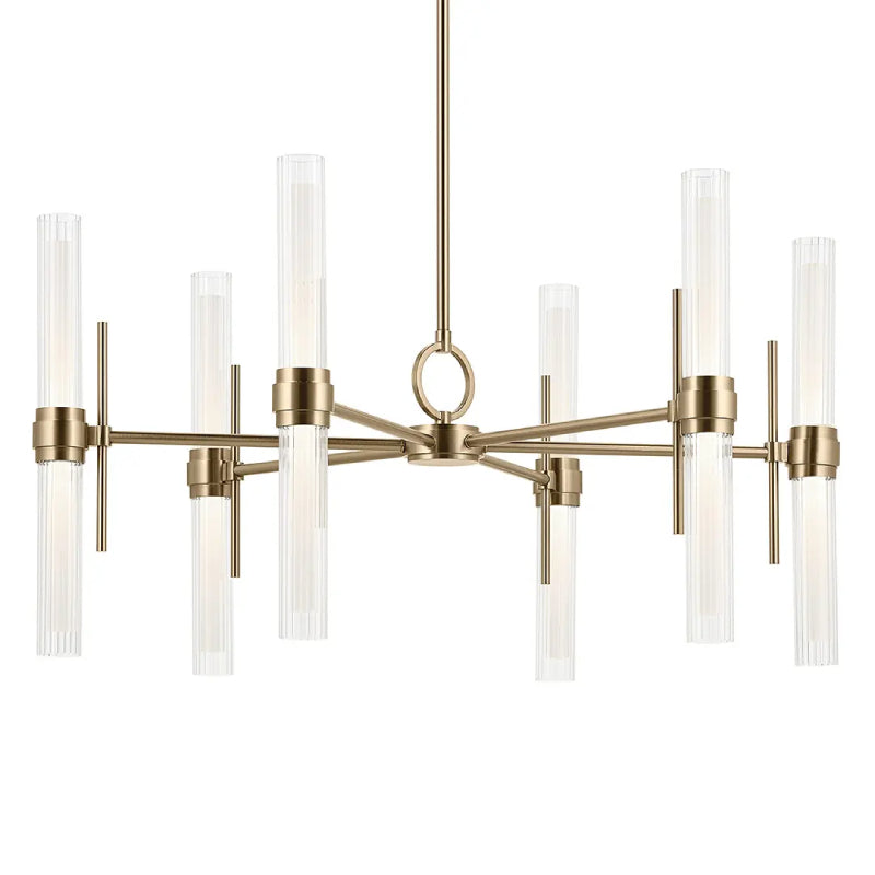 Kichler 52752 Riven 12-lt 33" LED Chandelier - Champagne Bronze