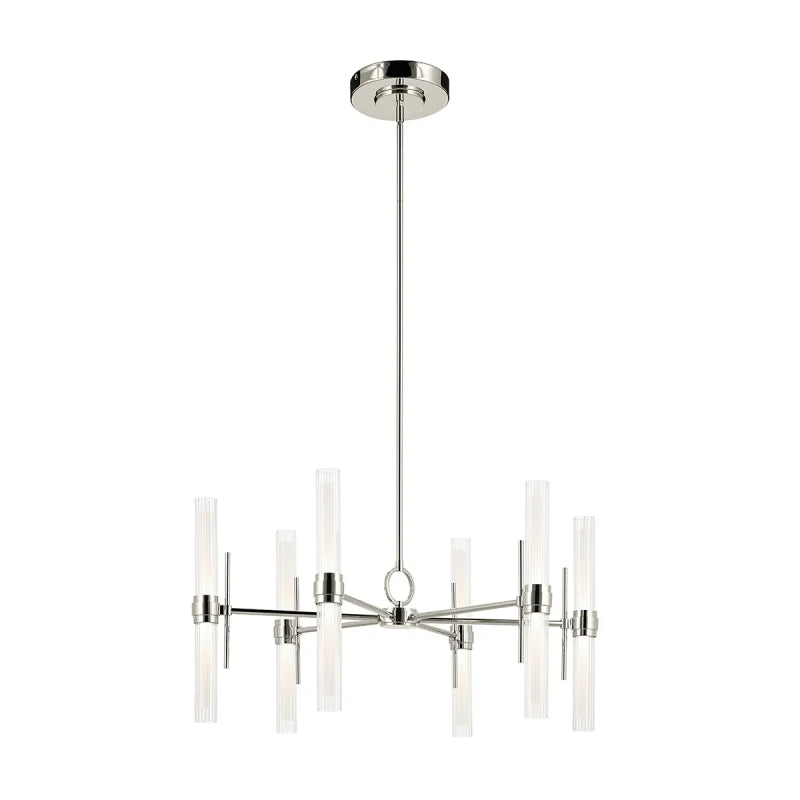 Kichler 52752 Riven 12-lt 33" LED Chandelier - Polished Nickel