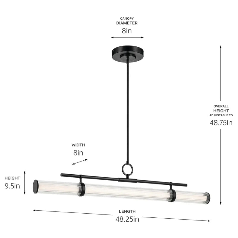 Kichler 52753 Riven 1-lt 48" LED Chandelier