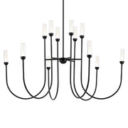 Kichler 52758 Moraine 12-lt 50" LED Chandelier - Black
