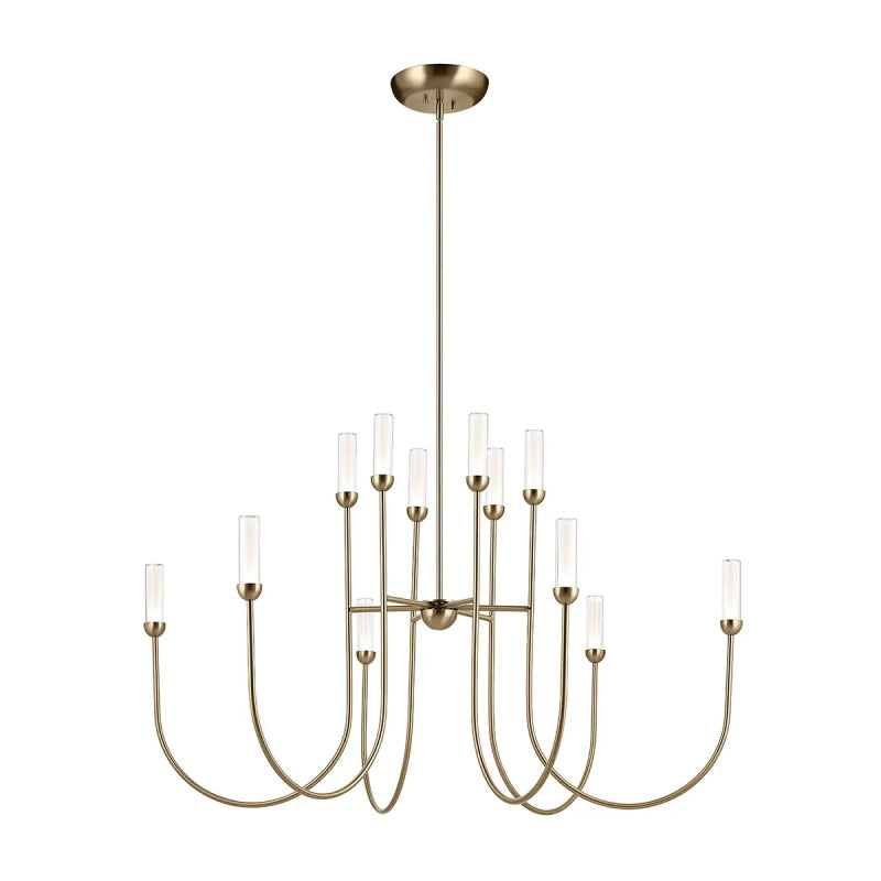 Kichler 52758 Moraine 12-lt 50" LED Chandelier - Champagne Bronze