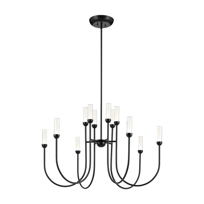 Kichler 52759 Moraine 12-lt 40" LED Chandelier - Black