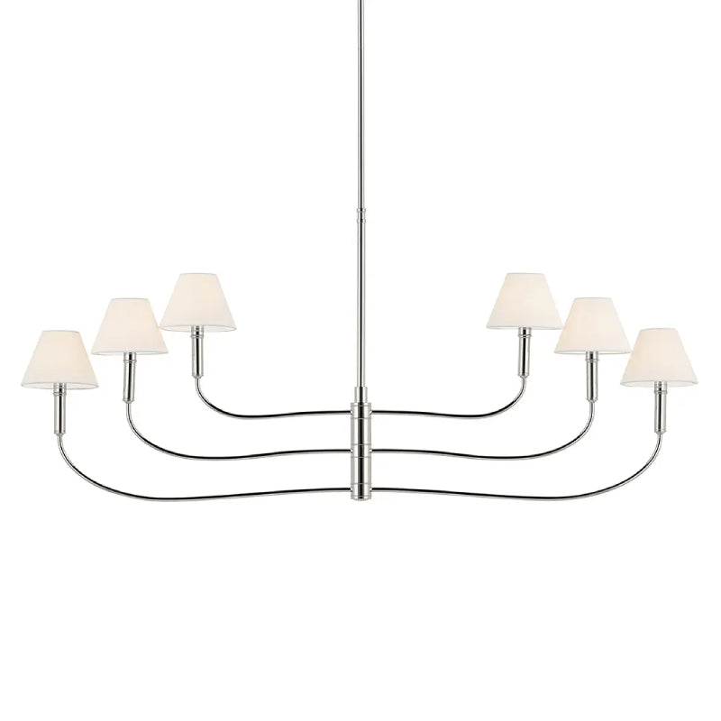 Kichler 52768 Eadie 6-lt 52" Chandelier - Polished Nickel