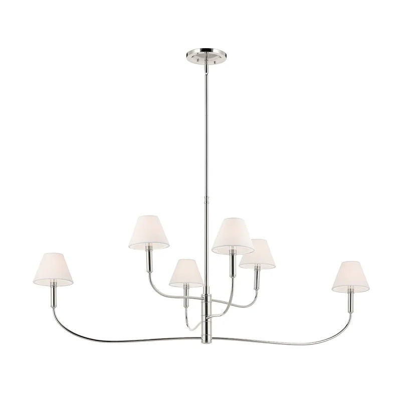 Kichler 52768 Eadie 6-lt 52" Chandelier - Polished Nickel