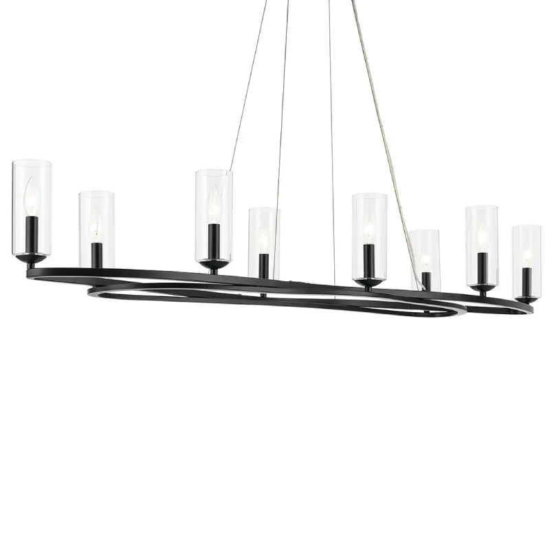 Kichler 52772 Harpin 8-lt 53" Chandelier - Black