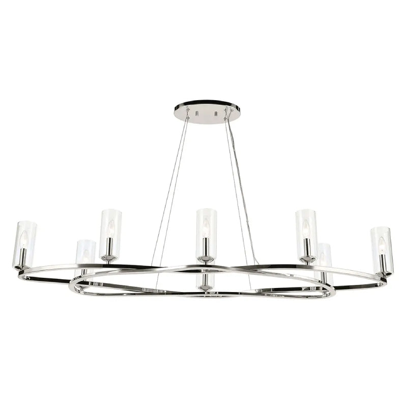 Kichler 52772 Harpin 8-lt 53" Chandelier - Polished Nickel