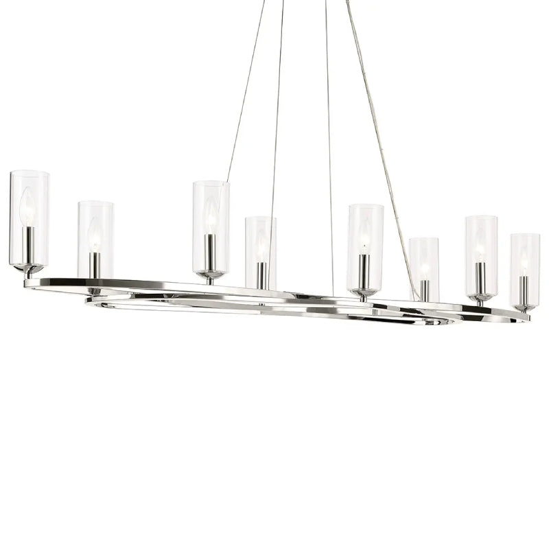 Kichler 52772 Harpin 8-lt 53" Chandelier - Polished Nickel