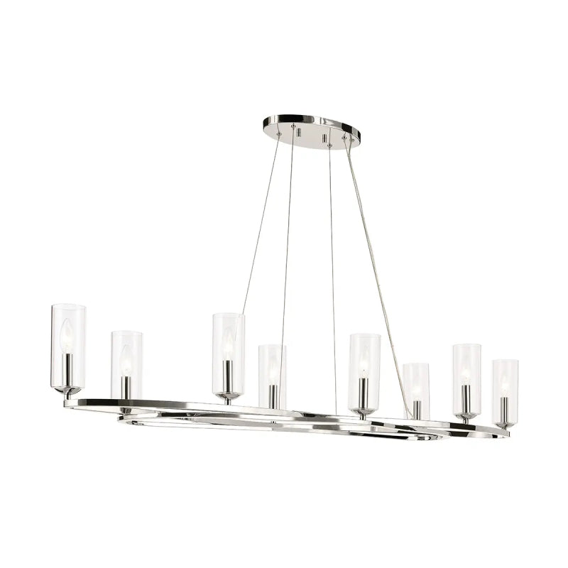 Kichler 52772 Harpin 8-lt 53" Chandelier - Polished Nickel