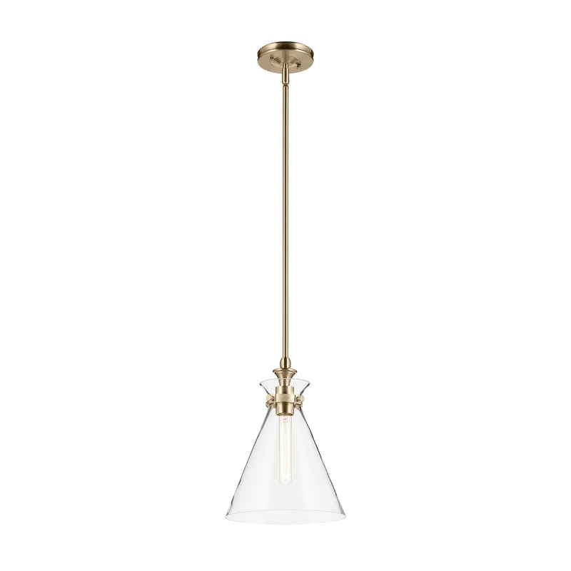 Kichler 52774 Laria 1-lt 11" Pendant - Champagne Bronze Clear Glass