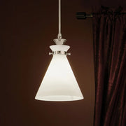 Kichler 52774 Laria 1-lt 11" Pendant - Polished Nickel White Glass